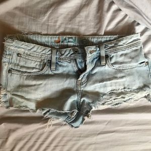 Very distressed cutoff nollie shorts (super soft!)